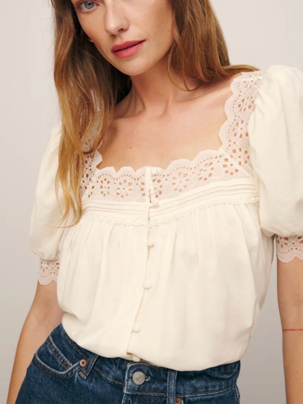 NWT Reformation Wanda Top Ivory